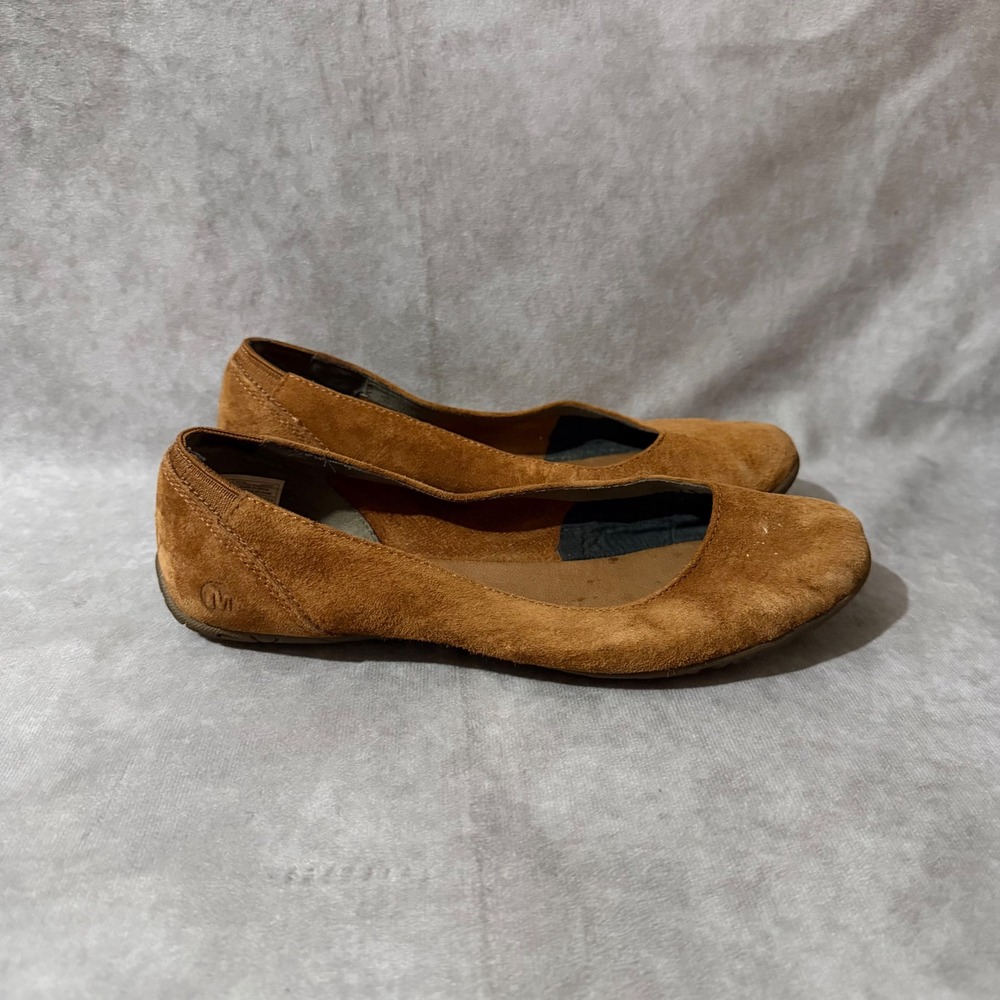 Merrell Oak Ballet Flats Womens 6.5 Brown Good Suede Slip On J42566